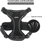 Rttochfy Cat Harness and Leash Set, Adjustable and Reflective Cat Vest, Escape Proof Kitten Harness, Easy to Put on with 3 Buckles for Cats Walking and Traveling (Black, M)