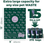 ATIFBOP Dog Poop Bags Rolls, Extra Thick and Leak-proof Poop Bag for Dogs, 270 Bags 18 Refill Rolls, Scented Waste Bag for Dog and Cat, Made form 65% Recycled Plastics