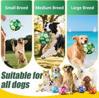 Size 3 Interactive Dog Football with Strap,Green & White, Eye-Catching Paw Design, Ideal Outdoor Training Pet Toy, Perfect Choice for Medium & Large Dogs' Playtime