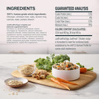 JustFoodForDogs JustFresh Wet Dog Food, Fresh Pet Meals and Toppers with No Preservatives, Resealable Package, Human Grade, Home-Cooked Chicken, 12 oz - 7 Pack