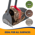 Arm & Hammer Pooper Scooper for Extra Large Dogs Heavy Duty, Outside Yard Dog Poop Scoop Pet Waste Clean Up with Bag Attachment - 2 Waste Bags Included