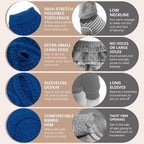 BINGPET Thermal Knitted Dog Sweater for Small Medium Large Dogs,Winter Dog Cat Coat Warm Sweartershirts Outfits,Classic Cable Knit Turtleneck Pullover Dog Jumper Coat Warm Sweartershirts(Blue,SM)