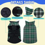MIGOHI Dog Coat, Warm & Waterproof Winter Jacket for Small Medium Large Dogs, Reversible Dog Jacket, Green XL