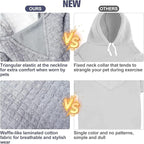 BEAUTYZOO Small Dog Hoodie Sweater with Pockets, Dog Clothes for Small Medium Dogs Boy Girl, Waffle-Like Laminated Cotton Pet Coats with Hat and Leash Hole, Grey XL