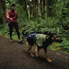 Ruffwear, Sun Shower Dog Raincoat Coverall, Waterproof & Windproof All-Weather Jacket with Full Coverage & Leg Straps, Lightweight & Reflective Dog Gear, Midnight Blue, Large