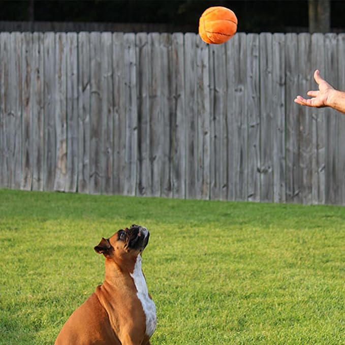 Jeffers Pet Sporty Pup Plush Baseball Squeaker Dog Toy, 4" - Soft Interactive Plush Ball for Dogs & Puppies, Indoor Play, Fetch, Cuddle, Interactive Fun, Birthday, Holiday, Christmas, Halloween