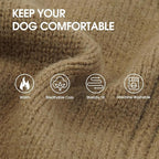 IECOii Extra Large Dog Sweater 4XL,Thermal Warm Dog Sweaters for Giant Breed Dogs,Turtleneck Knitted Knitwear for Pet Winter,Stretchy&Easy On Doggy Sweatshirt for Doberman,Great Dane(Camel,XXXXL)