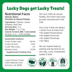 Lucky Premium Treats Lucky Shorty Slims - Sweet Potato and Chicken Jerky Dog Treats, Crunchy Dog Chew Sticks with Real Chicken and Sweet Potato for Small to Large Dogs (7 Count)
