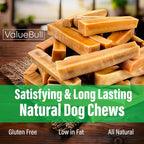 ValueBull Himalayan Yak Cheese Dog Chews, Medium, 100 ct Wholesale Pack - Long Lasting for Aggressive Chewers, All Natural, Healthy & Safe, Low Odor Nepal Yak Milk Chews