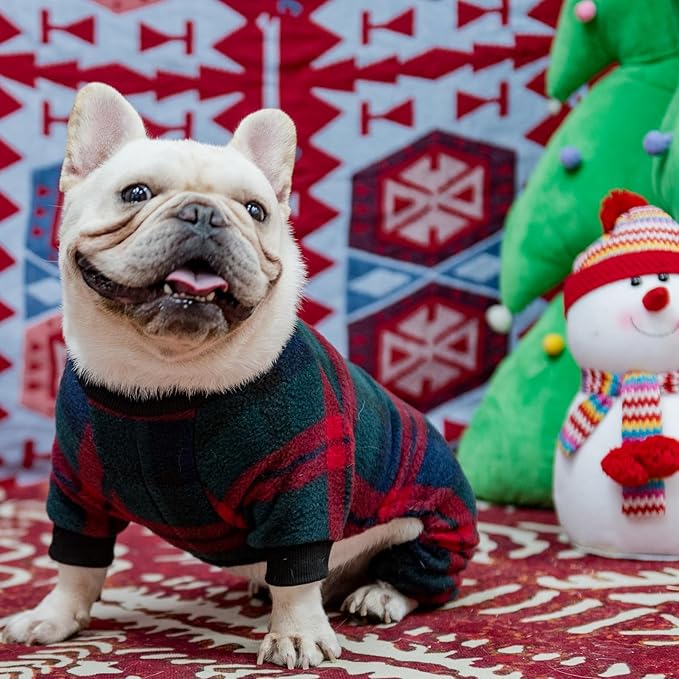 SCENEREAL Dog Pajamas for Small to Large Dogs Soft Pet Sweater Clothes Warm Puppy Onesie Outfits for Doggie Winter Christmas - Dog Jammies Pjs