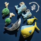 Dog Toys | Plush Whale Stuffed Animal with Rope for Dogs | Eco Friendly Toy - Easy to Clean and Made from Non Toxic Materials