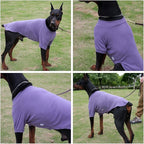 Lovelonglong Ribbed Dog T-Shirt Cotton Knitted Dog Sweaters for All Season Pet T-Shirts for Large Medium Small Dogs Purple 3XL