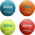 Outward Hound Squeaker Ballz 4-Pack Tennis Ball Dog Toys with Squeaker, Interactive Fetch Play for Pets Under 15 lbs, Training Balls for Indoor & Outdoor Exercise, X-Small, 1.5-inch