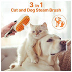 4 in 1 Cat steam brush, steam brush for dogs, rabbits., Pet spray comb for shedding and grooming, Gentle Technology, Easy-to-Clean, massage, Grooming Washable, useful for shedding