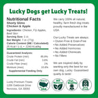 Lucky Premium Treats Lucky Shorty Slims - Apple and Chicken Jerky Dog Treats, Crunchy Dog Chew Sticks with Real Chicken and Apple for Small to Large Dogs (7 Count)