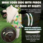 Dog Raincoat, Adjustable Rain Jacket with Hooded Double Layer for Large Medium Small Dogs Puppies, Lightweight Waterproof Rain Coat Poncho with Reflective Stripe Dinosaurs Yellow,M
