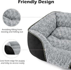 INVENHO Small Dog Bed Rectangle Washable Orthopedic Soft Calming Sleeping Durable Pet Cuddler with Anti-Slip Bottom
