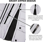 Furhaven Water-Repellent XS Dog Coat, Washable & Reflective w/ Leash Access & Stretch Fabric - Pro-Fit Active Jacket - Chrome, Extra Small