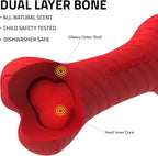 Playology Dog Toys | Dual Layer Bone Durable Chew Toy Bone for Dogs | Jumbo Beef Scented Toy - Easy to Clean and Made from Non Toxic Materials