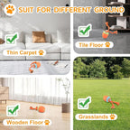 Interactive Dog Toys, [2025 Newly Upgraded] Motion Activated Rolling Squeaky Ball for Medium/Large Dogs, Automatic Moving Dogs Ball for Boredom, USB Rechargeable(Orange)