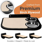 INICIO Cat Wall Shelves – Dog Proof Feeding Station with Wall Mounted Shelves, Durable 3 Step Birch Floating Shelf for Cats Up to 15lbs, Includes Attached Cat Food Bowl for Convenient Feeding – Black