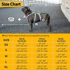 Huntboo Escape Proof Dog Harness, No Pull Reflective Harness with Lift Handle,Adjustable Pet Vest with Front and Back Leash Clips for Small Medium Large Dogs Walking Hiking Training(Lavender Purple,L)