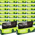 Harloon 6000 Counts Dog Poop Waste Bags 30 Rolls Extra Thick Strong Leak PET Proof Bags Disposable Bulk Universal Doggy Roll Waste Box for Puppy Outdoor Walking Travel(Black,13 x 9 Inches)
