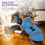 SUNFURA Small Dog Coat, Warm Dog Winter Coat, Adjustable Pet Jacket with Leash Hole, Waterproof Pet Snow Jacket Puppy Sweater Coats, Turquoise XS