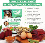 Simple Food Project - Bison Recipe - Freeze Dried Raw Food for Dogs - 24oz