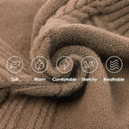 Dog Sweaters for Medium Dogs Male Female Pet Knitwear Classic Puppy Warm Pullover Turtleneck Cold Weather Clothes for Schnauzer(Brown, M)