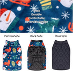 CuteBone Winter Coat, Reversible Dog Jacket & Vest, Thick Soft Dog Coats for Small to Large Dogs, Windproof and Waterproof, with Leash Hole