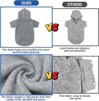 SCENEREAL Dog Hoodie Sweaters for Small Medium Large Size Dogs, Fleece Pet Sweatshirt with Hat and Pocket,Soft Cold Winter All Weather Puppy Clothes for S to XL Sized Dogs,Grey (L)