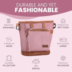 BEAU&FUR Large Dog Treat Pouch with Clicker for Training – 4 Cup Capacity, Built-In Poop Bag Dispenser, Expandable Pocket, Metal Buckle, Large Back Pocket, Ideal Design for Walks and Training – Pink