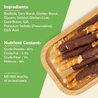 MON2SUN Dog Treats 5 Inch Double Flavor Chicken & Chicken Liver Wrapped Rawhide Sticks, Teeth Cleaning for Small Dogs, 10.6 oz (15 Count)