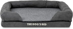 The Dog’s Bed, Small Plush Grey, Memory Foam, Pain Relief: Arthritis, Hip & Elbow Dysplasia, Post Surgery, Lameness, Supportive, Calming, Waterproof Washable Cover, Veterinary Approved