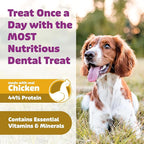 Yummy Combs Dog Dental Treats – Vet VOHC Approved – Delicious Chicken Protein – Removes Tartar with Cleaning Comb Shape – Dental Dog Treats for Extra Large Dogs (36oz, 18 Count)