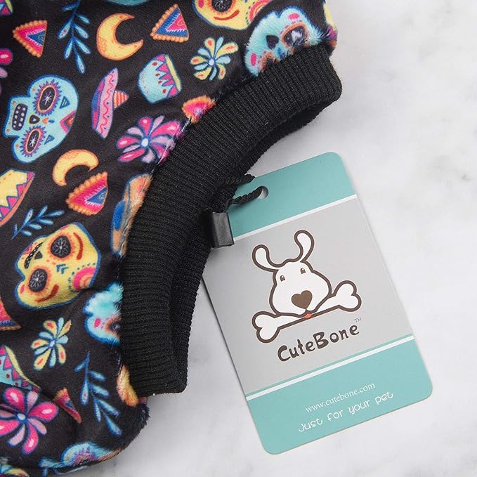 CuteBone Small Dogs Outfit Soft Puppy Onesies Pjs Halloween Dog Pajamas Pet Coat Cat Apparel Comfy Doggie Jumpsuit Bodysuit for All Seasons P73L
