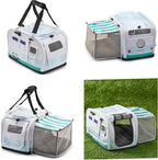 Premium Soft-Sided 2-in-1 Kittyrama Cat Carrier & Home Hideaway – Vet-Recommended Calming Den, Dual-Use Lounge & Travel Carrier with SBS Zippers, Airline-Approved Under-Seat Fit