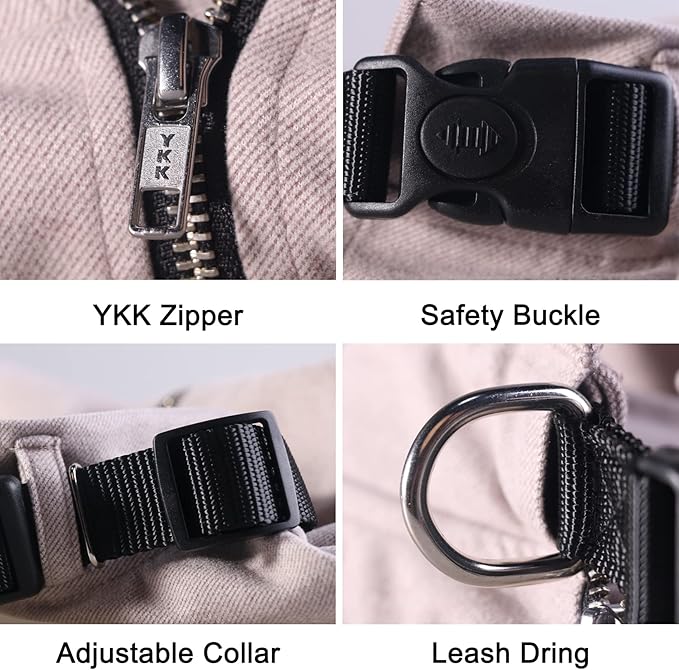 Extra Large Dog Collar Jackets Clothes Sweaters with Leash Ring for Labrador Rottweiler Great Dane, Grey, 7X-Large