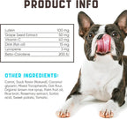 Eye Vitamins for Dogs - Dog Vision Supplement for Tear Stains, Dog Eye Care, Immune Support - Vitamin С, Carrot, Fish Oil, Lutein - 180 Soft Chews with Duck Flavor - for All Breeds and Ages