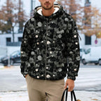Men's Camouflage Hunting Fleece Lined Hoodie Camo Jackets Zip Up Long Sleeve Casual Winter Coats Hood Outerwear