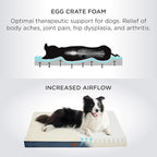 Bedsure Large Dog Bed for Crate - Comfy Flat Pet Beds with Removable Washable Cover, Orthopedic Egg Crate Foam Crate Mat, Suitable for Pet Up to 50 lbs