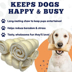 Amazing Dog Treats - Beef Cheek Rolls (Mega Thick 5-6" - 4 Pcs) - Safe Rawhide Alternative Dog Chew - Great for Power Chewers - Long Lasting Dog Chew - Retriever Rolls for Dogs