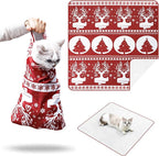 27.5" Large Cat Wrap for Nail Trimming，Self-adherent Cat Grooming Wrap for Adult Cat & Small Dog, Anti-Scratch Cat Swaddle Burrito Wrap for Medicine,Nail Clipping,Ear Cleaning,Teeth Brushing