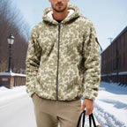 Men's Camouflage Hunting Fleece Lined Hoodie Camo Jackets Zip Up Long Sleeve Casual Winter Coats Hood Outerwear