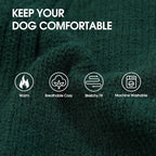 IECOii Dachshund Sweater,Turtleneck Dog Sweater for Small Medium Dogs Girl Boy,Stretchy & Breathable,Warm Knitted Pullover Coat,High Neck Knitwear for Cold Weather Indoor & Outdoor Wear (Green,M)