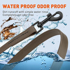 Dogline Biothane Waterproof Dog Leash Strong Coated Nylon Webbing with Black Hardware Odor-Proof Easy to Clean High Performance for Small or Large Dogs Made in USA 2 ft Lead, Dark Chocolate Brown