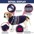 SCENEREAL XL Dog Sweaters Male and Female, Soft, Warm Turtleneck Extra Large Dog Sweater, Knitted Ugly Dog Christmas Outfits, Argyle Winter Clothes for Walking Outdoor