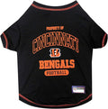 NFL Cincinnati Bengals Dog T-shirt X-Small. - Licensed Shirt for Pets Team Colored with Team Logos- Premium Stretchable Materials for the comfort of your Dog & Cat