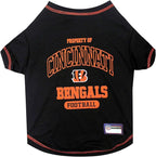 NFL Cincinnati Bengals Dog T-shirt Large. - Licensed Shirt for Pets Team Colored with Team Logos- Premium Stretchable Materials for the comfort of your Dog & Cat
